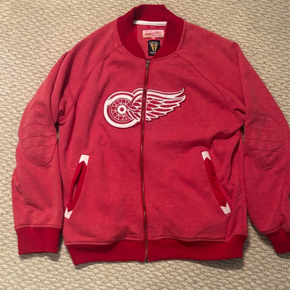Detroit Red Wings Thick Mitchell And Ness Jacket Vintage Hockey XL